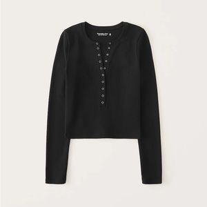 Abercrombie & Fitch Seamless Rib Fabric Henley